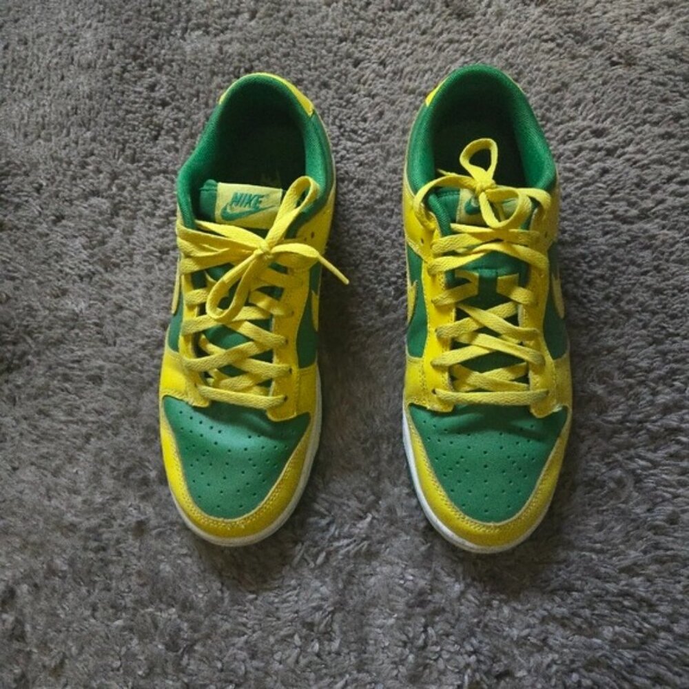 Nike Dunk Reverse Brazil Men 8.5 Yellow And Green Used 022026 - Picture 2 of 9